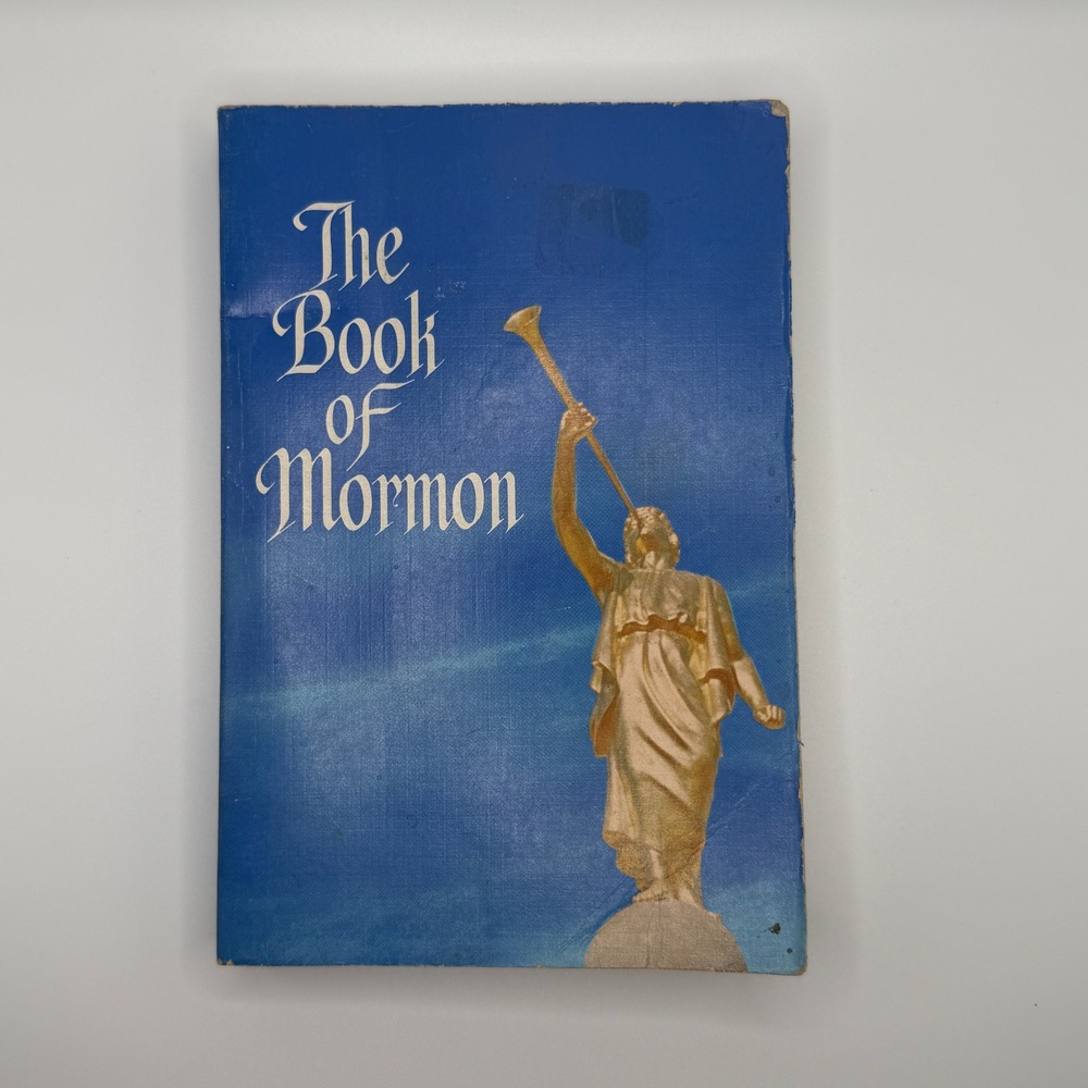 The Book of Mormon 1980 LDS Softcover Blue Angel Moroni Vintage Religious Book